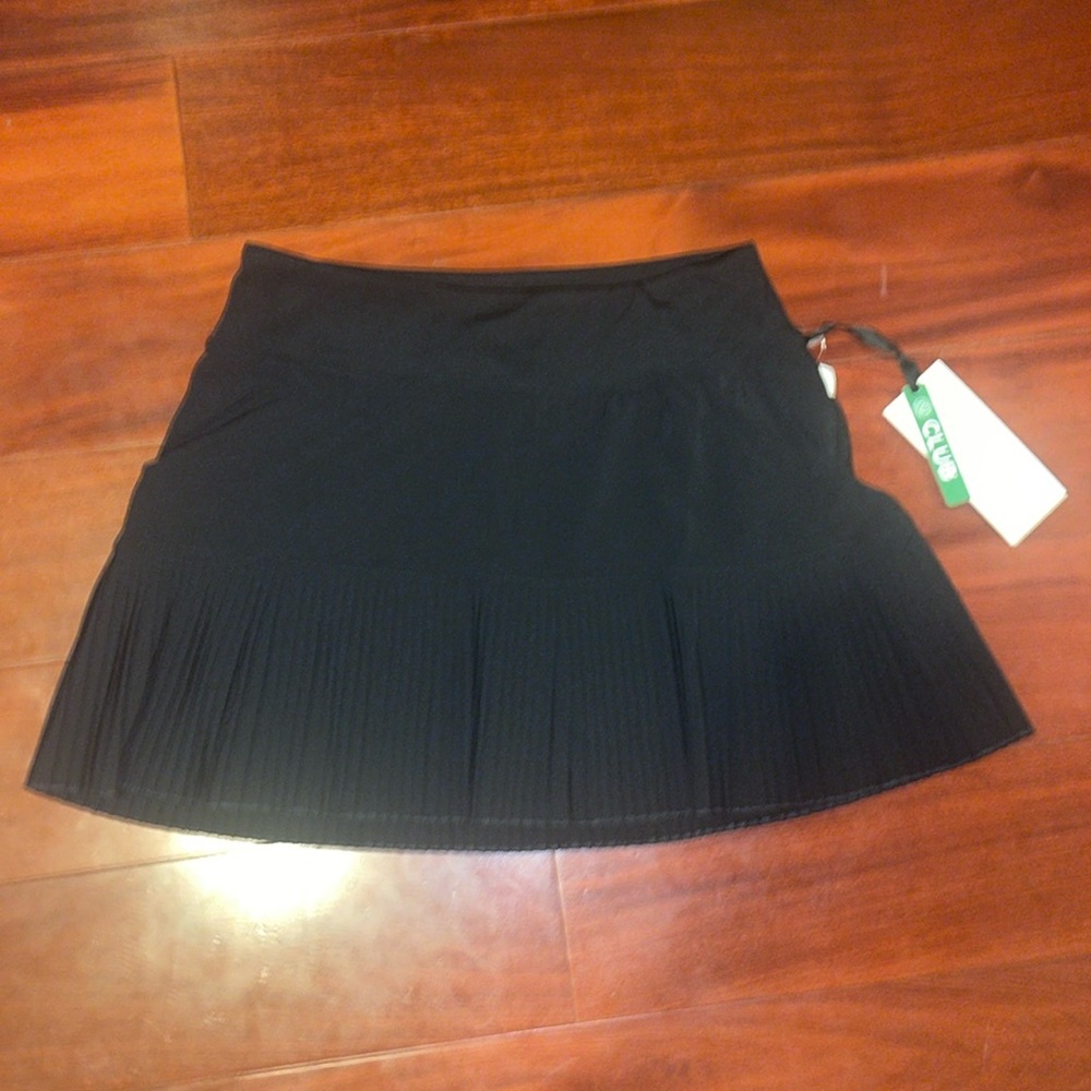 New Mondetta Pleated Tennis Skort black skirt golf run